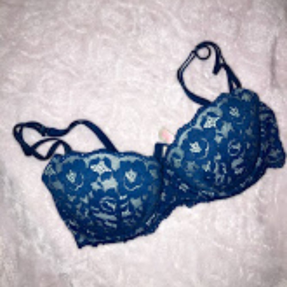 Teal Date Lace Push-up Bra
